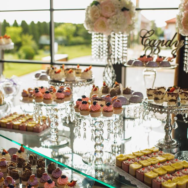 Candy Bar With Variety Of Sweets On The Holiday